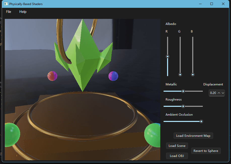 A close view of the custom SDF composition