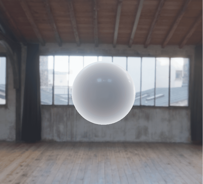 A white sphere glowing around its silhouette with approximate subsurface scattering